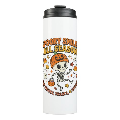 Halloween Cozy Skeleton Celebration Thermal Tumbler