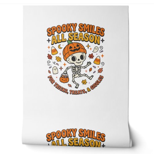 Halloween Cozy Skeleton Celebration Wallpaper