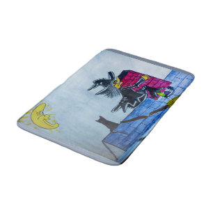 HALLOWEEN CRASHED WITCH  BATH MAT