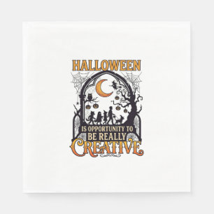 Halloween Creative Kids Silhouette Crescent Moon W Napkins