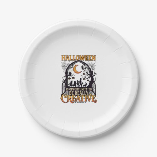 Halloween Creative Kids Silhouette Crescent Moon W Paper Plates