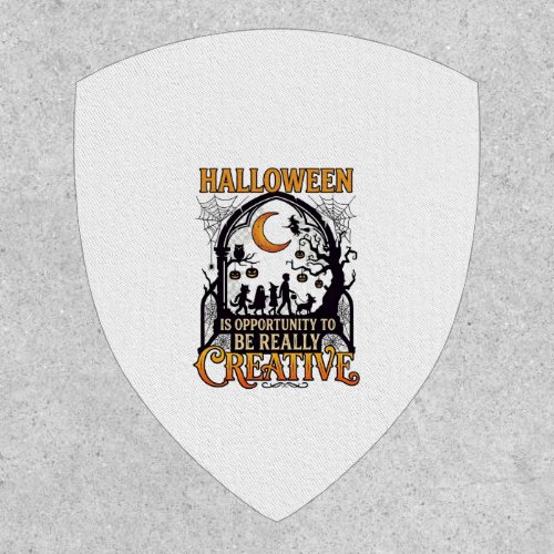 Halloween Creative Kids Silhouette Crescent Moon W Patch
