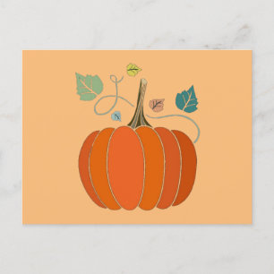 Halloween Creative Pumpkin Vegetable Design Postcard