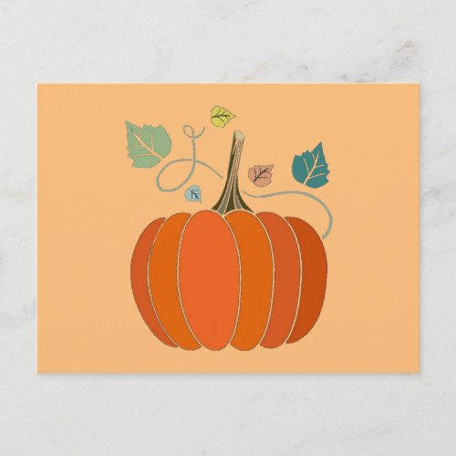Halloween Creative Pumpkin Vegetable Design   Postcard