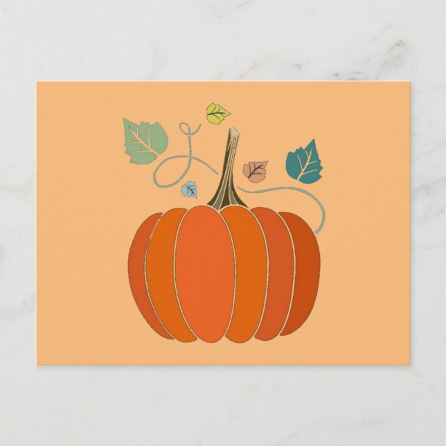 Halloween Creative Pumpkin Vegetable Design   Postcard (Front)