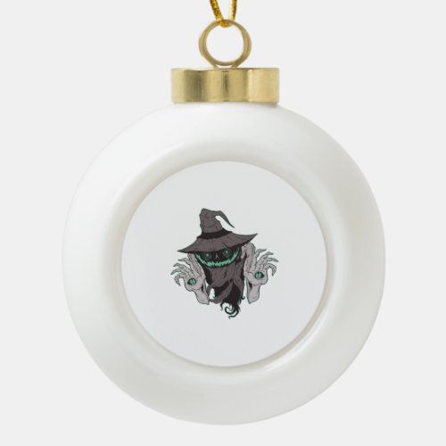 Halloween Creature Ceramic Ball Christmas Ornament