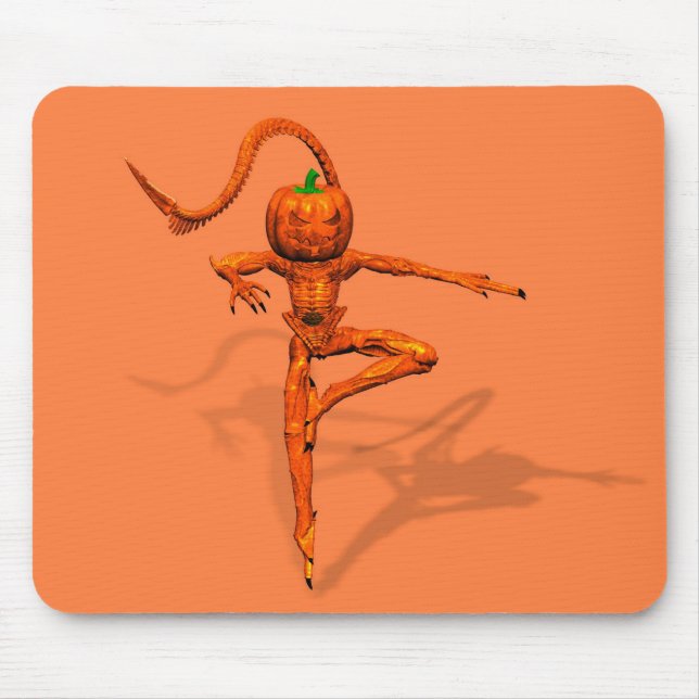 Halloween Creature From Galaxy Pumpkin Mouse Pad (Front)