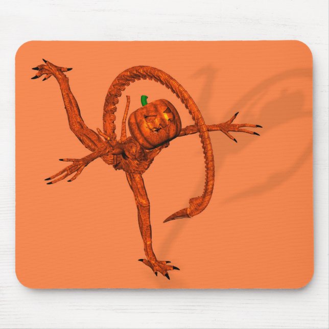 Halloween Creature From Galaxy Pumpkin Mouse Pad (Front)