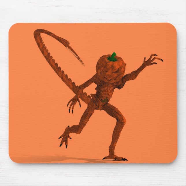 Halloween Creature From Galaxy Pumpkin Mouse Pad (Front)
