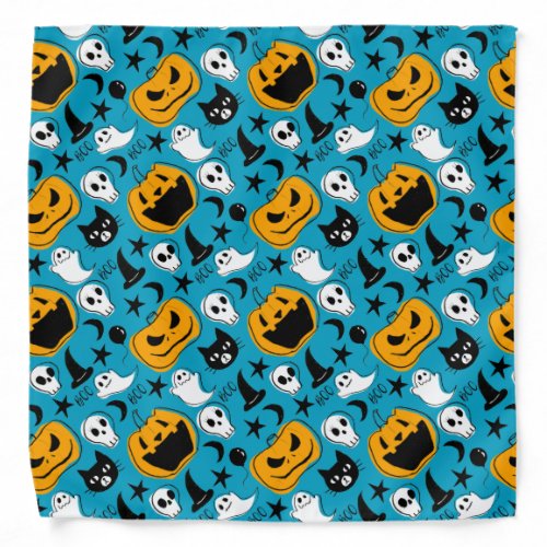 Halloween Creatures Illustration Bandana