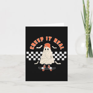 Halloween Creep It Real Ghost Boy Fall Season Skat Card