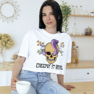 HALLOWEEN CREEPIN' IT REAL SKULL & SNAKE T-Shirt