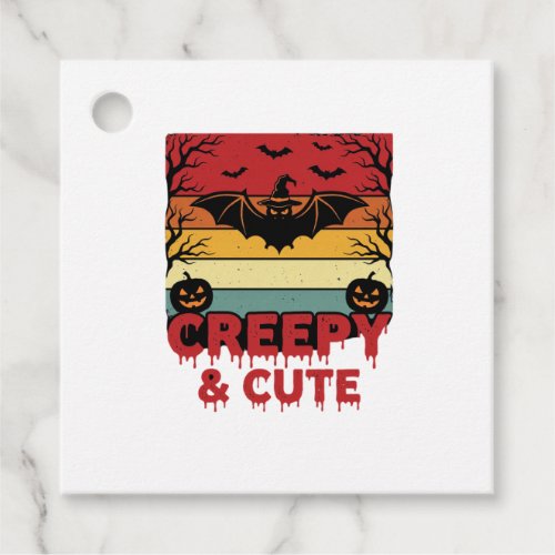 Halloween Creepy and Cute Vintage Bat Favor Tags
