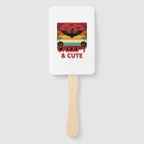 Halloween Creepy and Cute Vintage Bat Hand Fan