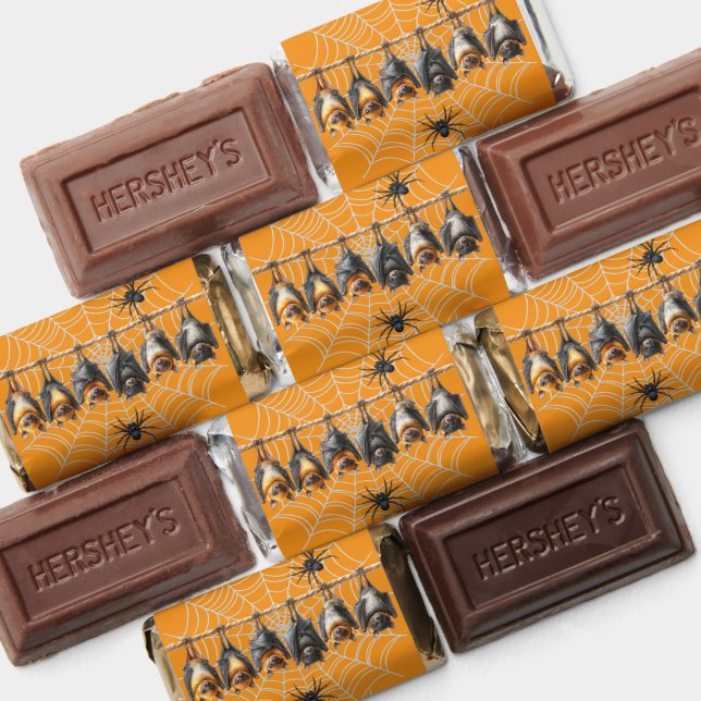 Halloween Creepy Bats Spiders Spiderweb Hershey's Miniatures (Assorted)