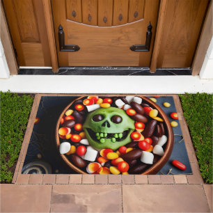 Halloween Creepy Candy Bowl Doormat