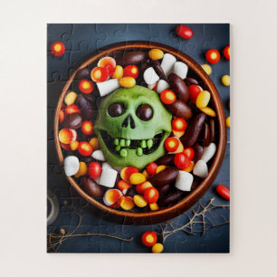 Halloween Creepy Candy Bowl Jigsaw Puzzle