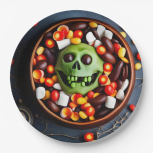 Halloween Creepy Candy Bowl Paper Plates