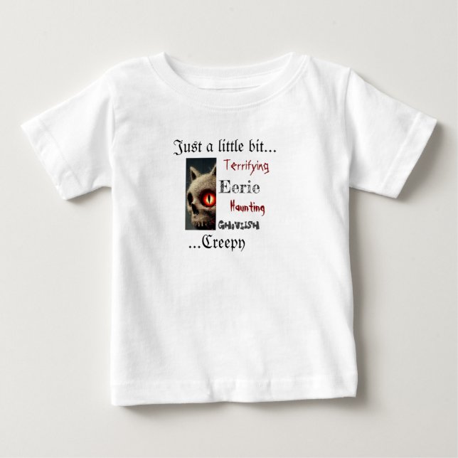 Halloween creepy cat baby T-Shirt (Front)
