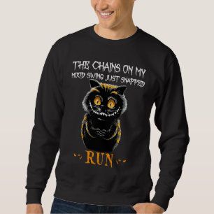 Halloween, Creepy Cat Smiling, Cat Sweatshirt