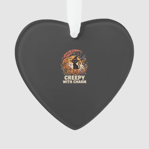 Halloween Creepy Charm Cat Ornament