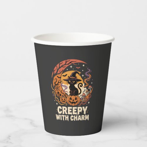 Halloween Creepy Charm Cat Paper Cups