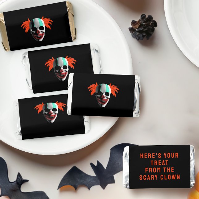 Halloween Creepy Clown Hershey's Miniatures (Creepy Clown Chocolate. What's not to love? Perfect for giving out as treats at Halloween)
