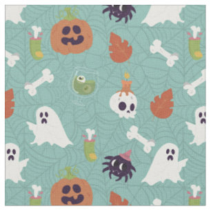 halloween creepy cocktail pumpkin ghost fabric