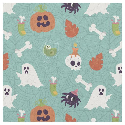 halloween creepy cocktail pumpkin ghost fabric