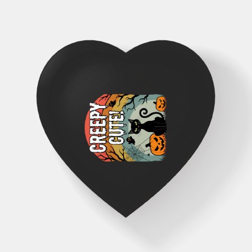 Halloween Creepy Cute Black Cat Pumpkin Design Paperweight