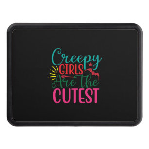 Halloween Creepy Girls Are The Cutest Birthday Hitch Cover
