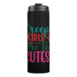 Halloween Creepy Girls Are The Cutest Birthday Thermal Tumbler