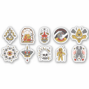 HALLOWEEN CREEPY HOLIDAY ELEMENTS SET STICKER