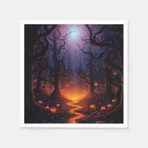 Halloween Creepy Jack o Lantern Pumpkins Napkins