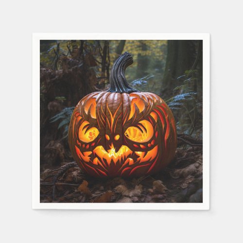 Halloween Creepy Jack o Lantern Pumpkins Napkins