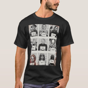 Halloween Creepy Legends Killer Mugshots Horror Fa T-Shirt