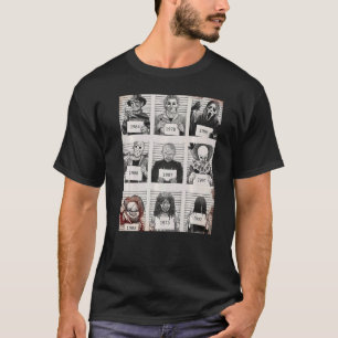 Halloween Creepy Legends Killer Mugshots Horror Fa T-Shirt