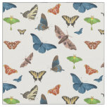 halloween creepy moth print fabric