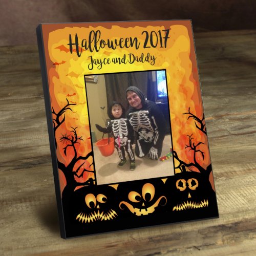 Halloween Creepy Pumpkin Family Picture Frame