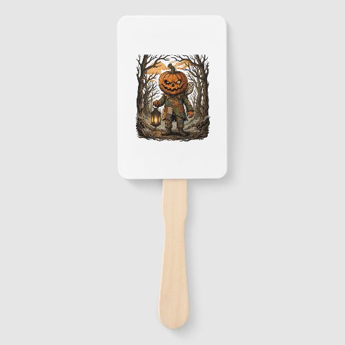 Halloween Creepy Pumpkin Scarecrow Lantern Owl Hau Hand Fan
