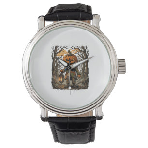 Halloween Creepy Pumpkin Scarecrow Lantern Owl Hau Watch