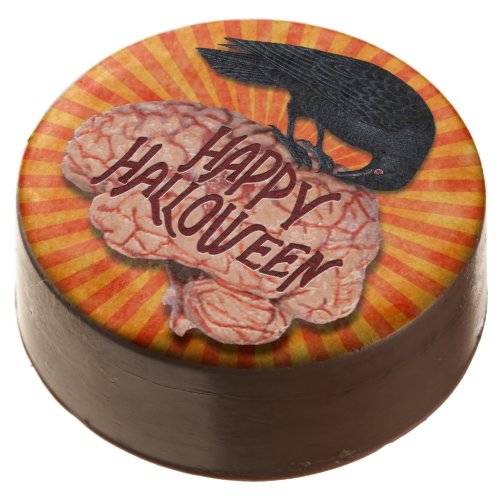 Halloween _ Creepy Raven on Brain Chocolate Covered Oreo