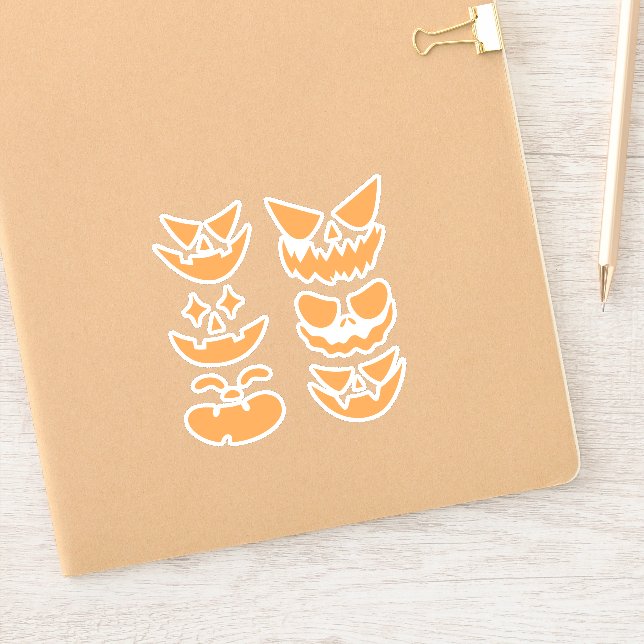 Halloween Creepy Scary Ghostly Evil Spooky Face Sticker (Notebook)