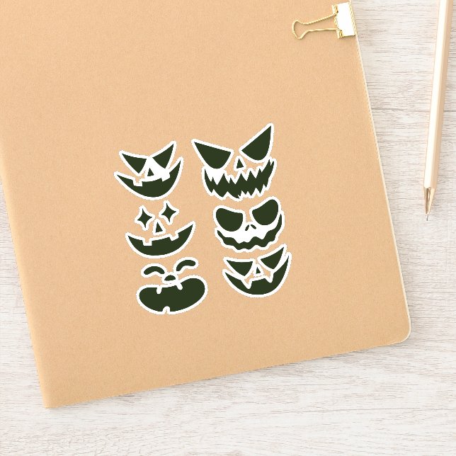 Halloween Creepy Scary Ghostly Evil Spooky Face Sticker (Notebook)