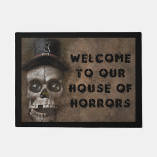 Halloween Creepy Skull Welcome Doormat