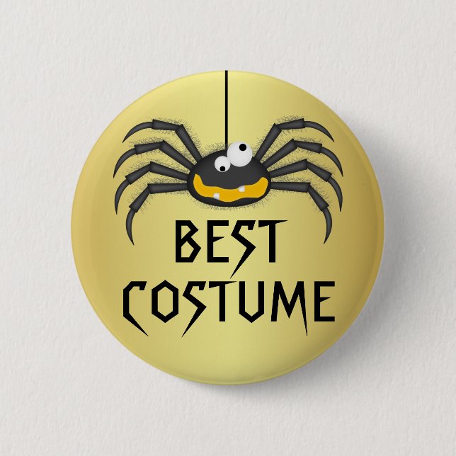 Halloween Creepy Spider Best Costume Award Pinback Button (Front)