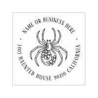 Halloween Creepy Spider Custom Name Return Address