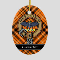 Halloween Crest over Tartan Ceramic Ornament