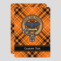 Halloween Crest over Tartan Invitation