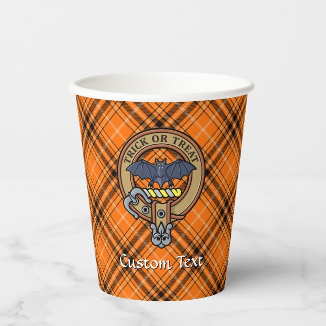 Halloween Crest over Tartan Paper Cups (Front)